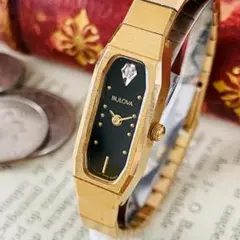 【高級時計ブローバ】 Bulova クォーツ 腕時計 レディース