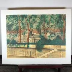 カルズー　「ノートルダム寺院」 リトグラフ　作家直筆サイン入り　額縁無し