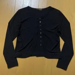 カーディガン サイドギャザー Mサイズ 黒