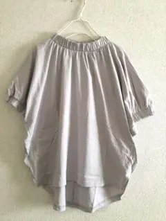 ✺グレージュ半袖 バルーンシルエットトップス✺