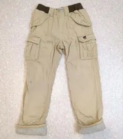 ミキハウス ダブルB カーゴパンツ 120 ベージュ コットン