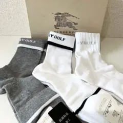 新品・未使用 Burberry golf バーバリー ゴルフ 靴下 3足セット