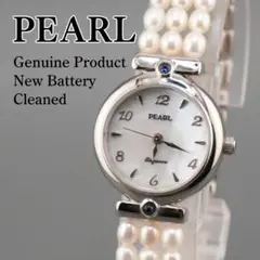 稼働 PEARL ELEGANCE シェル文字盤 腕時計 電池新品 クォーツ