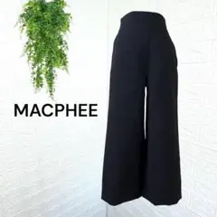 2556【MACPHEE】ワイドパンツ サイドジップアップ ブラック XS