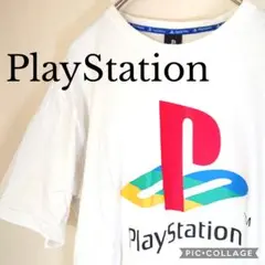 古着 PlayStation プレイステーション 半袖 4 Ｌ シャツ でかロゴ