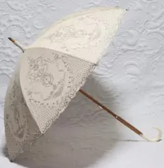 新品【晴雨兼用 長傘】 繊細 高級感 豪華刺繍 雨傘 日傘