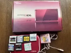 Nintendo 3DS 赤 本体 ゲームソフト7本付き【動作確認済！】