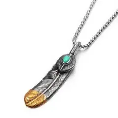 インディアンジュエリー フェザーネックレス 925シルバー