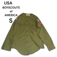 美品　USA オフィシャルボーイスカウトシャツ　ノーカラー　S ミネソタ433