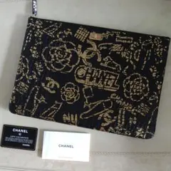 新品未使用シャネル希少クラッチバッググラフィティバックブラックゴールド
