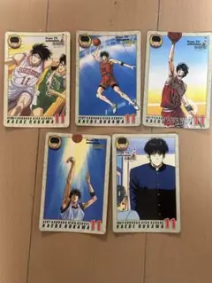流川楓、5枚、SLAM DUNK スラムダンク　カードダス
