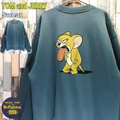 TOM and JERRY　トムとジェリー　スウェット　両面ロゴ　レディース