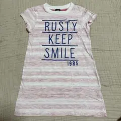 RUSTY ストライプ ワンピース 半袖　ボーダー