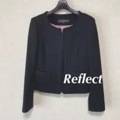リフレクト ノーカラー ジャケット 9 黒 厚手 DMW 入学入園 保護者会