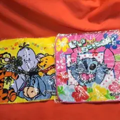 【未開封品】ディズニータオルセット スティッチ プーさん