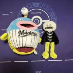 千葉ロッテマリーンズ　謎の魚　ぬいぐるみ　人形　セット