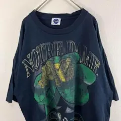 USA製 90s カレッジ Tシャツ ヴィンテージ シングルステッチ ネイビー