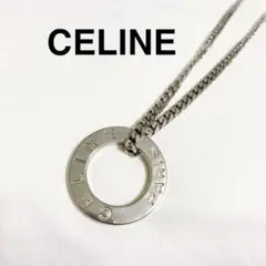 CELINE ロゴサークルネックレス 喜平チェーン トリオンフ