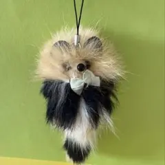 リアルファー　ストラップ　キツネ　昭和レトロ