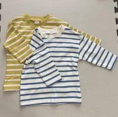 ストライプ長袖Tシャツ2枚セット　70