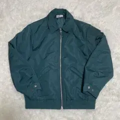 美品 UNIQLO U ナイロン フルジップ ブルゾン グリーン 402364