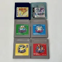任天堂/ポケットモンスター/ゲームボーイ/ソフト/6本セット/ポケモン