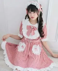 夢展望 ディアマイラブ ギンガムチェック ワンピース 量産型 お嬢様 ロリータ