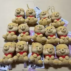 むにゃすや　プーさん　ぬいぐるみ　マスコット　14個セット