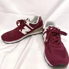 美品New Balance 574バーガンディ スニーカー