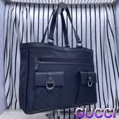 【ほぼ未使用】GUCCI×グッチ A4収納可能GG柄 トートバッグ