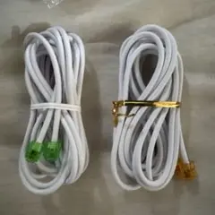 ホワイト LANケーブル RJ-45 コネクタ　3M 2本