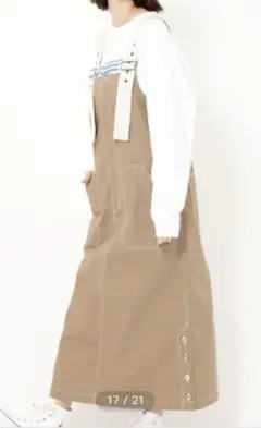 UNIVERSAL OVERALL×ROSE BUD ロングジャンパースカート