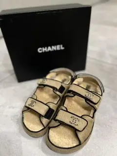 CHANELフットベットサンダル37シャネルフラットシューズブーツ