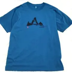 【匿名配送】モンベル　mont-bell　半袖ロゴTシャツ　ブルー　山　M