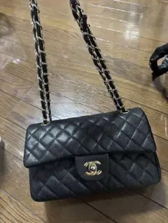 【3日間限定大特価‼️】【匿名配送】 ブラック キャビアスキン ハンドバッグ