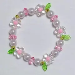 【値下げ不可】ぬいぐるみ ぬい服 コスチューム ブレスレット ビーズ 花 ⑤