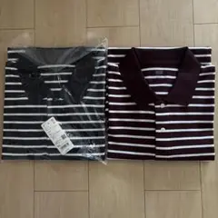 UNIQLO ドライカノコ ボーダー ポロシャツ 半袖