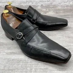 385【美品】キャサリンハムネット 革靴 モンクストラップ 黒 27.0cm