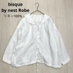 ☆ bisque by nest Robe ラウンドカラー リネン ブラウス