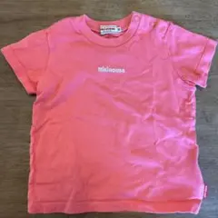 ミキハウス　ピンク Tシャツ 90 肩ボタン付き