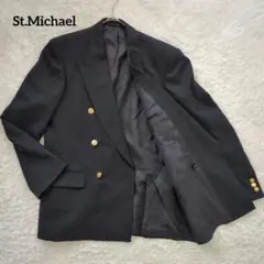 St.Michael テーラードジャケット　Mサイズ　金ボタン　ウール混