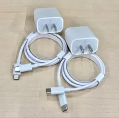 Apple純正★20W USB-C充電器とタイプCケーブル★2個セット