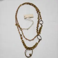 ケラスス アンティーク風ロングネックレス 淡水パール 4way