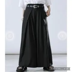 エルノロゼット　ハカマタックワイドパンツ　モード　人気　バックウエストゴム　S