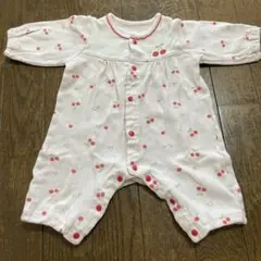 さくらんぼ柄ロンパース 60〜70cm