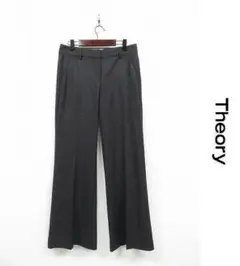 G141/美品 Theory ワイドパンツ サキソニー ストレッチ 0 グレー