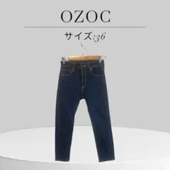 美品 OZOC ダークブルー ストレートデニム サイズ36