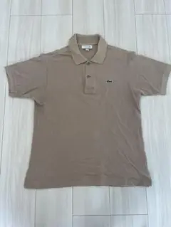 L1212 LACOSTE CLASSIC FIT ベージュ ポロシャツ M