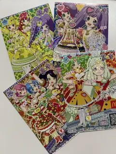 プリパラ　マクドナルドコラボカード　ドリチケ　４枚セット　らぁら　かのん