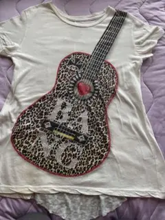 LALACUB ギタープリント Tシャツ Fサイズ